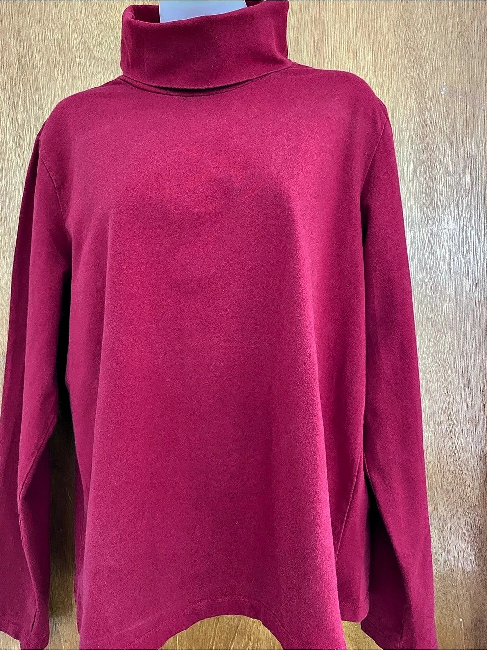 Denim & Co. Long Sleeve Turtleneck in Pink Large Like New